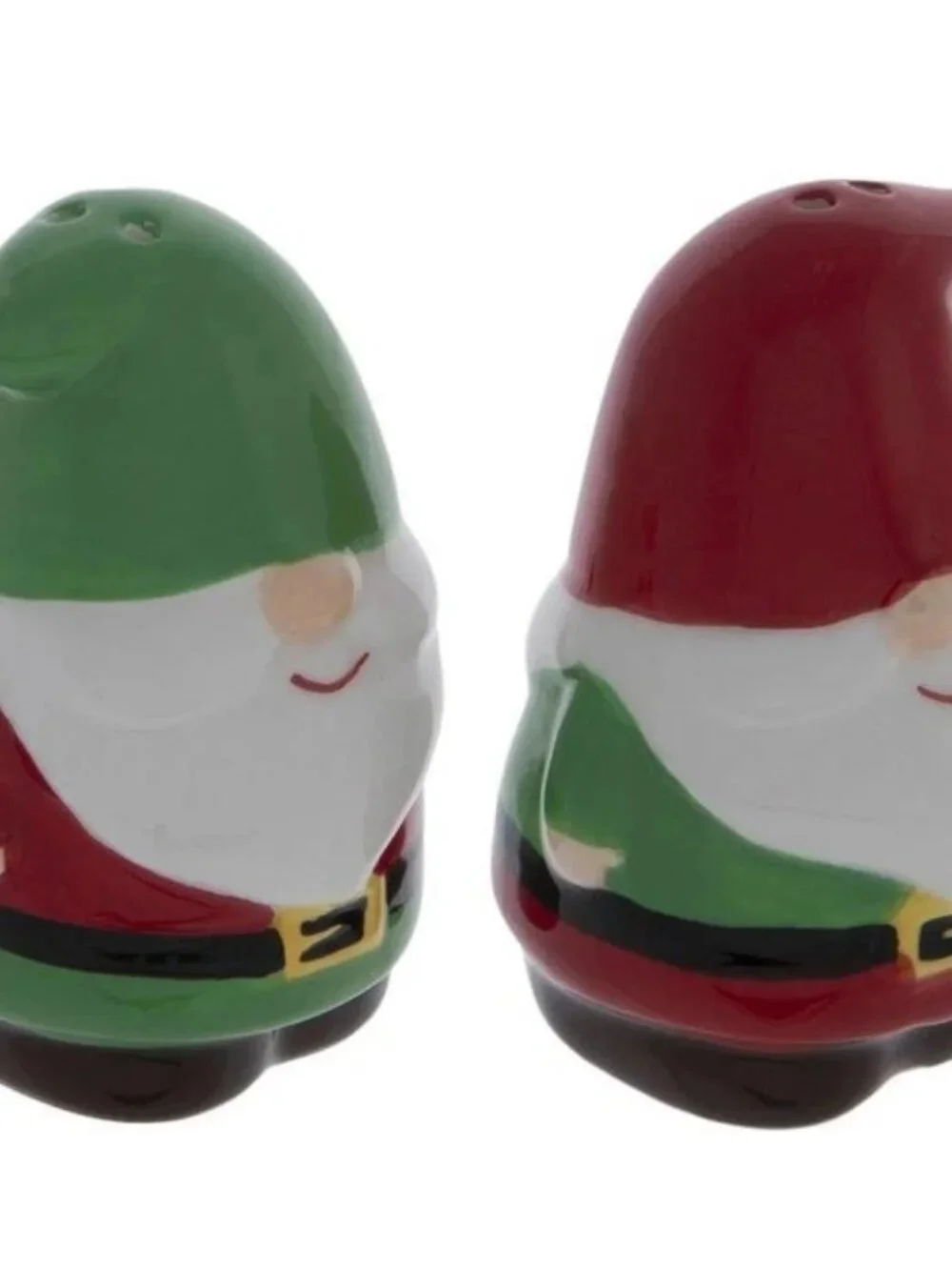 Festive Christmas Gnome Ceramic Salt & Pepper Shakers Holiday Kitchen Decor Gift